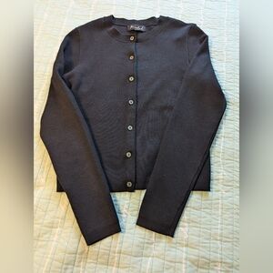 Ladies Marled Lady Jacket Style Sweater Size XS